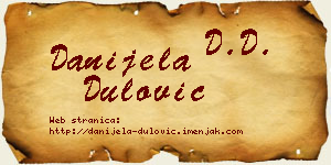 Danijela Dulović vizit kartica